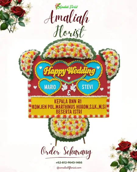 Papan Bunga Pernikahan Mesjid Priyayi